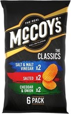 McCoy’s Crisps Multipack 6 Packs in 1 Pack– Crisps in Bold Flavours – Snacks