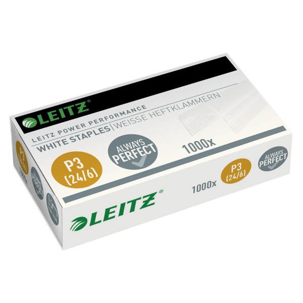 Leitz Heftklammern 24/6 Power Performance P3, Weiá-image