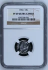1964 Proof Roosevelt Dime NGC PF69 Ultra Cameo Finest Known 69 UC