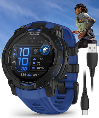 ナビゲーター  アイシービーエム Garmin Instinct 3 Supernova Outdoor GPS Smartwatch 45 mm AMOLED