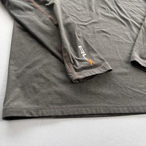 RLX Ralph Lauren 1/4 Zip Pullover Gray Orange Trim Panther Valley Golf Club M - Picture 7 of 12