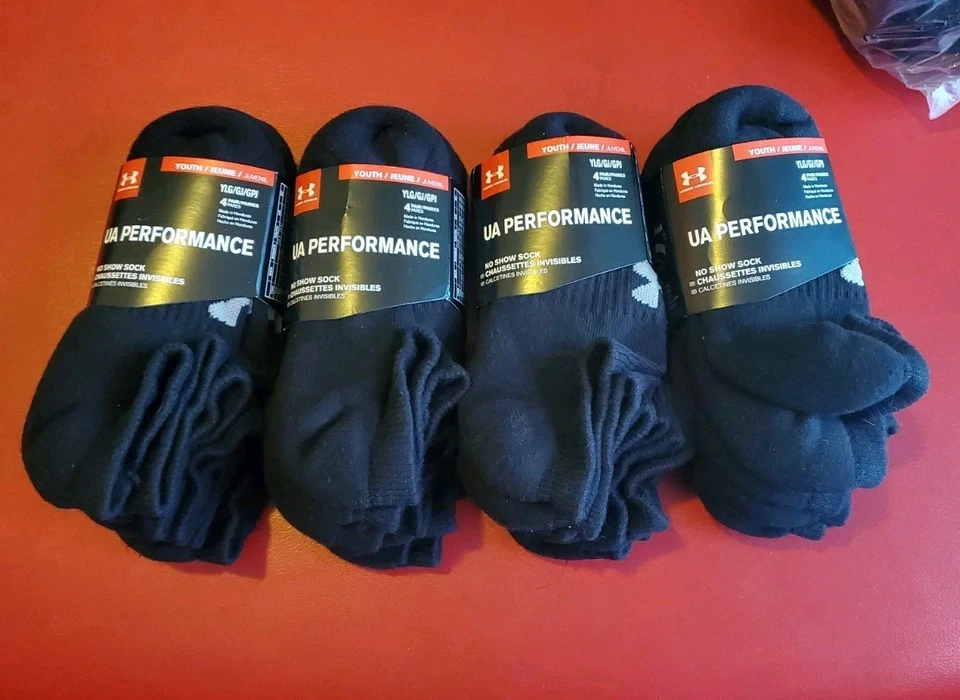 Under Armour Youth Lrg Performance 36 Pairs BLACK No Show Socks Size YLG 1 TO 4 - Image 4 of 4