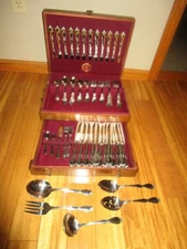 ONEIDA COMMUNITY CHATELAINE 92pc STAINLESS FLATWARE 12 place setting  W/CASE# TC