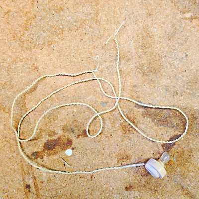 Vintage Style Crystal Earphone. Beige.  Single In-Ear.  Needs Plug or Phone Tips