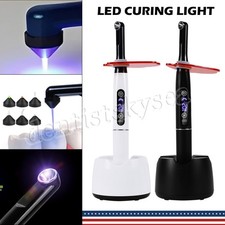 Dental Wireless Cordless LED Cure Curing Light Lamp 2400mw 5W Tool Resin 1 Sec