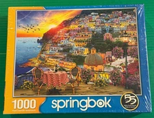 Factory Sealed Springbok Positano Italy 1000 Piece Jigsaw Puzzle