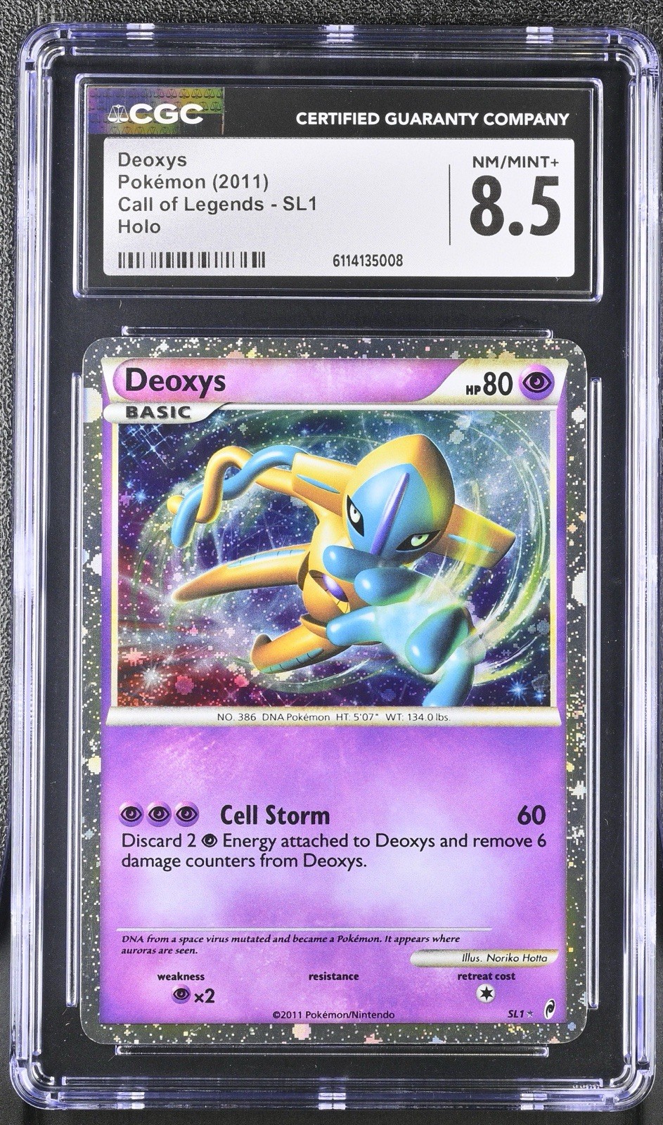 🧬✨ CGC 8.5 | Deoxys SL1 Holo | Call of Legends 2011