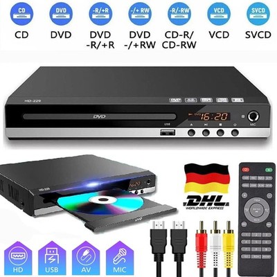 HD CD DVD UHD Spieler mit HDMI AV USB Anschluss für TV Player mit Fernbedienung