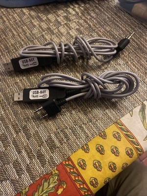 Lot of 2 X RT Systems USB-K4Y Programming Cable 2-Pin Kenwood HT Connection - B5