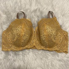Third Love 44D Bra Yellow 24/7 Lace Balconette Underwire Back Closure Lace