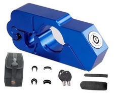 Motorcycle Throttle Lock - Heavy Duty Motorcycle Locks Anti Theft, Blue
