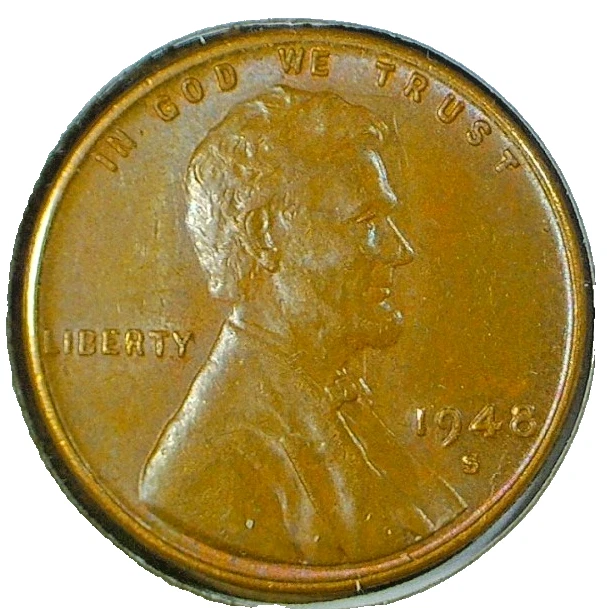 Circulated 1948 Year Lincoln Wheat US Small Cents (1909-1958) for