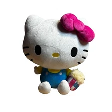 Hello Kitty Plush 9 in Sanrio Smiles Popcorn & Friends NWT Cute Kawaii