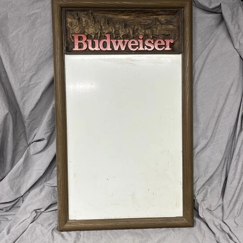 Budweiser Beer Clydesdale Horses Dry Erase Message Menu Board Sign 18x32 Vintage