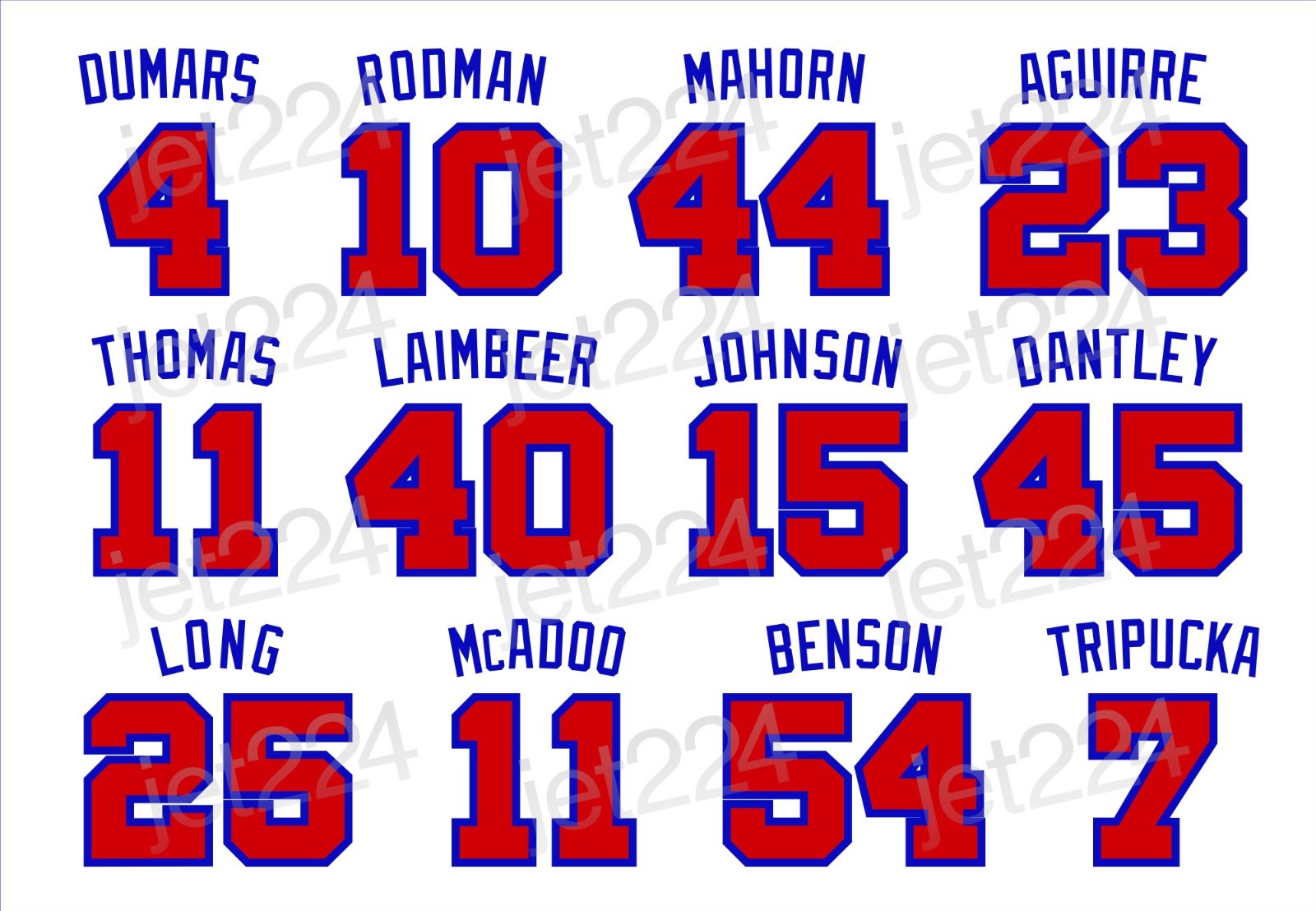 Detroit Pistons STICKER DECAL 1980's Decade Stars