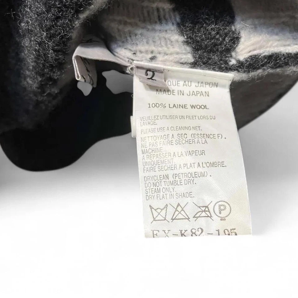 Yohji Yamamoto FEMME Logo Pattern Turtleneck Knit Vest Black Avant Garde Japan - Image 3 of 3