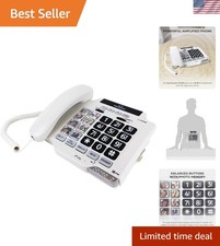 Amplified Landline Phone with Speakerphone and Photo Frame Buttons - Up to 30...