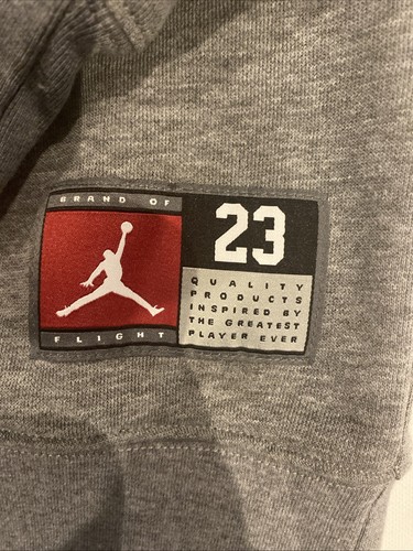 Nike Air Jordan #23 Jersey Graphic Kids Hoodie XL 13-15yrs Hooded Sweater Gray - Picture 6 of 12