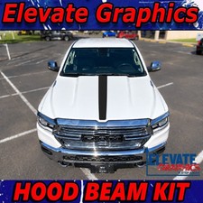 For Ram 1500 Stripes Hood Beam Graphic Vinyl Stickers Auto Decals 2019-2027
