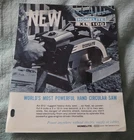 Vintage Homelite XL 100 circular saw attachment to chainsaw dated 1964
