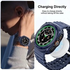 For Samsung Galaxy Watch Ultra 47MM Rugged Glass Screen Protector Case Cover