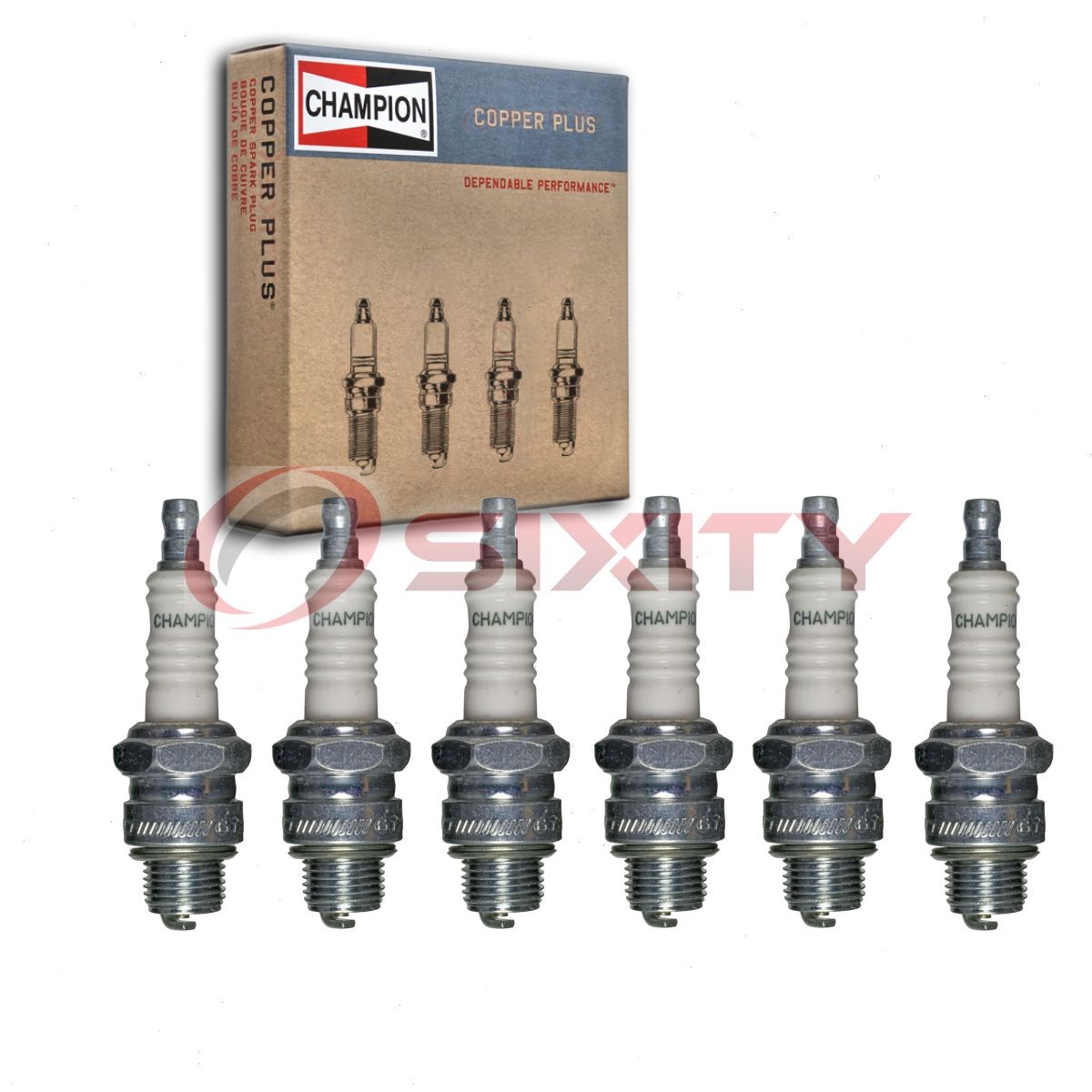 6 pc Champion Copper Plus Spark Plugs for 1941 Plymouth P12 Special Deluxe si