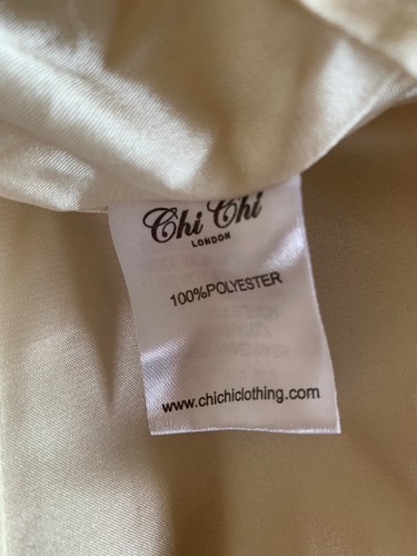 Chi Chi London White Floral Tuille Dress Size 6 - Picture 5 of 5