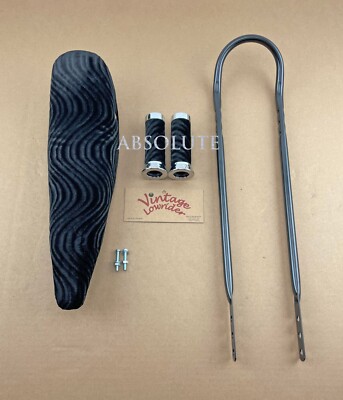 Selle Banane Lowrider 20" Blanc Brillant - Avec Sissy Bar Et Poignées - Pour Vélo Cruiser