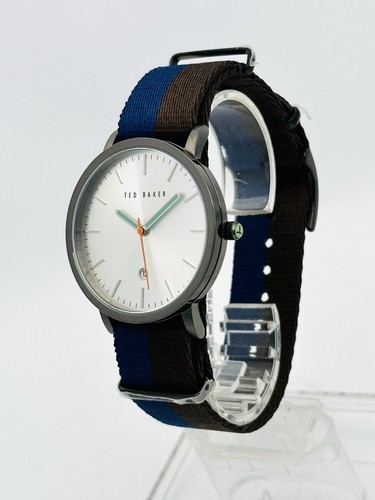 Ted Baker Unisex TE10026315 SMART CASUAL Bicolour Blue + Brown Nylon Strap Watch - Picture 21 of 24