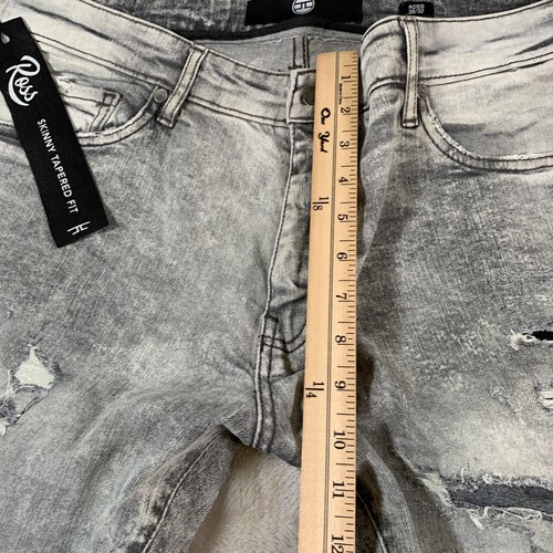 Jordan Craig Jeans Mens 38x32 Gray Ross Distressed Skinny Tapered Fit Denim NEW - Picture 7 of 12