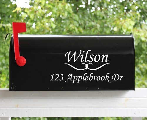 Set of 2 - 5" x 11" Custom Mailbox Decals Stickers Name Number and Street Name - Picture 8 of 11