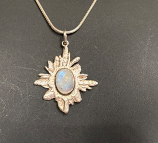 ARTISAN CELESTIAL SILVER STAR MOONSTONE PENDANT A… - image 4
