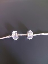 2 Charms Ronds À Facettes Transparents