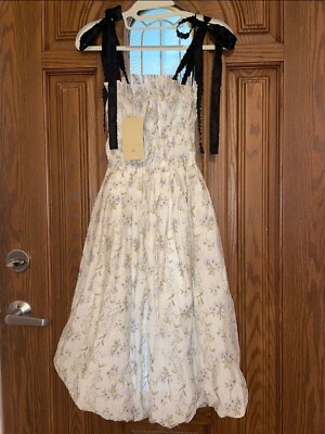brock collection blue floral dress Brock Collection Othmana Floral Cotton-Blend Dress UFO No More