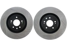 STOPTECH MITSUBISHI EVO X 10 MR GSR FRONT SLOTTED BRAKE ROTORS DISCS SET PAIR