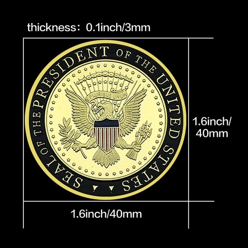 Seal of The President of The US Gold Coin American Secret Service Gift Medal - Picture 10 of 15