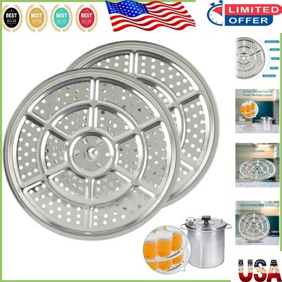 Dual-Layer Pressure Cooker Racks - 11'' Stainless Steel Canning Essentials