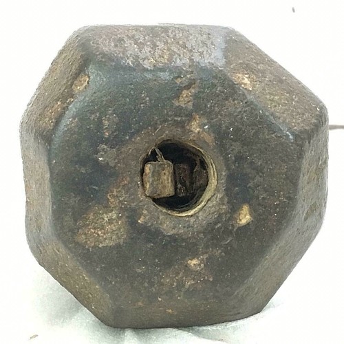 VINTAGE ANTICA RARA FORMA DIAMANTE BILANCIA UNICA FERRO OPPIO PESO. DA COLLEZIONE - Foto 12 di 12