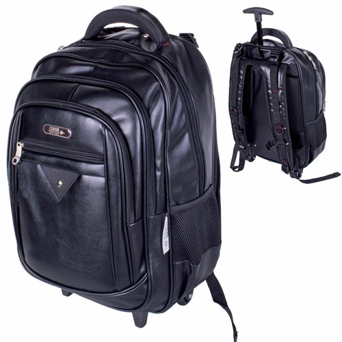 Zaino Trolley Viaggio Lavoro Borsa Valigia Bagaglio a Mano in Eco Pelle  Porta PC | eBay