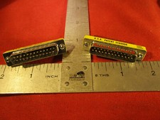 Gender changer DB25MM 25 pins male-male M/M Adapter Serial cable RS232 LOT OF 2