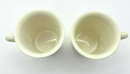 Lenox Casual Elegance Shiny Ivory Mugs ~ Set of 2 ~ Made in USA ~ EUC - Picture 5 of 7