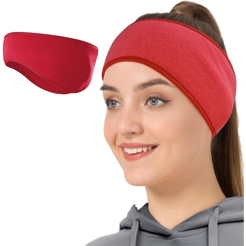 Cozy Winter Fleece Ear Warmers & Headband for Skiing, Cycling, and Running