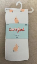 Girls' Nylon Tights Cat  Jack Spring Easter Tights Size 7-10