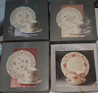 Antikes Geschirr,Kuchenservice, vergoldet, ROYAL collection