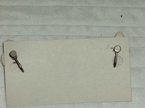 NOS ANNE RICE -SARANAC LAKE NY- CERAMIC HAND MADE EARRINGS Acorn Screw back - Picture 3 of 3