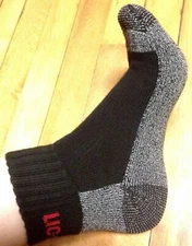 6 Pairs Mens Black Snap On Tools Ankle Socks Large FREE Shipping to USA   New!