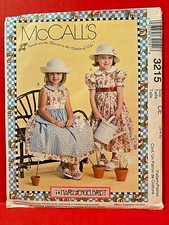 McCall's Sewing Pattern Girls' Dresses and Purse Size 3,4,5 Uncut