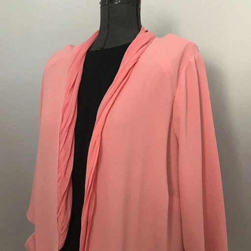 Liquidación MELISSA McCARTHY Seven7 ~ Coral Frente Abierto Suéter Chaqueta 1X Foto 4 de 4