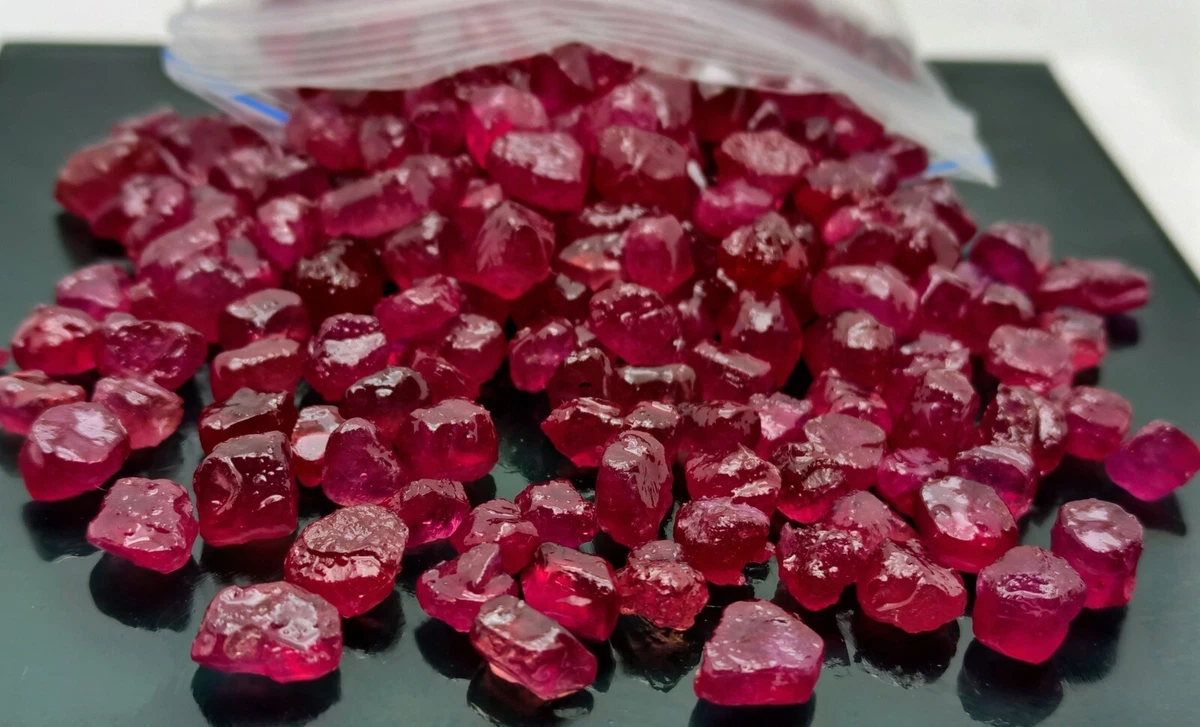 5 7 MM AAA QUALITY NATURAL BURMESE RUBY ROUGH FOR JEWELRY USE LOOSE GEMSTONE