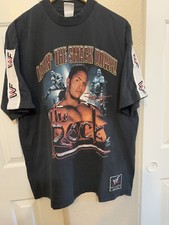 VINTAGE 1999 WWF WWE THE ROCK LAYIN' THE SMACKDOWN WRESTLING T-SHIRT BLACK XL